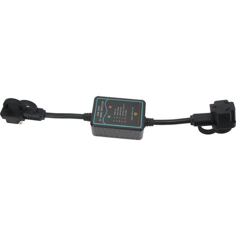 Parafoudre noir 30A pour camping-car, analyseur de circuit, Power Defender 2100 joules pour remorques, camions et yachts (1/5)