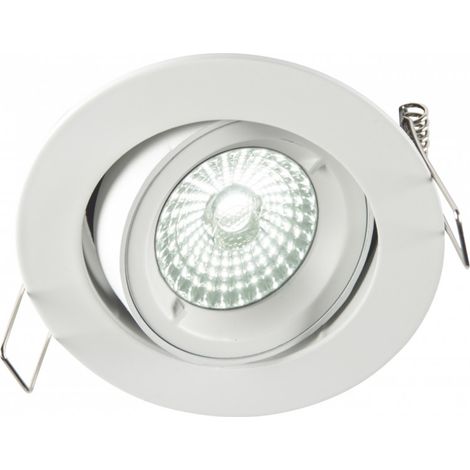 Spot RTIGHT GU10 rond orientable, alu brossé IP20 - EUROPOLE - 62413