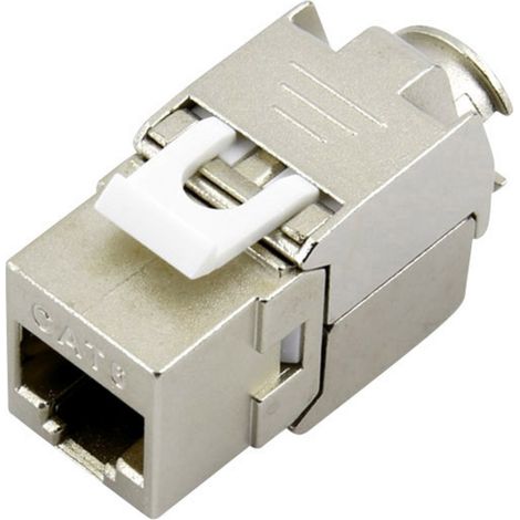 TRU COMPONENTS  RJ45 Kupplung, CAT 6 93038C368 Kupplung, gerade   Polzahl Sensoren 8 Metall 1 St. (1/2)