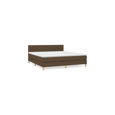 Sommier à lattes de lit avec matelas Marron foncé 160x200 (1/5)
