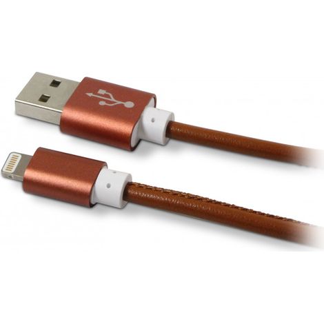 Câble pops cable MFI /USB-A pour iPhone iPad 1 m - marron (1/2)