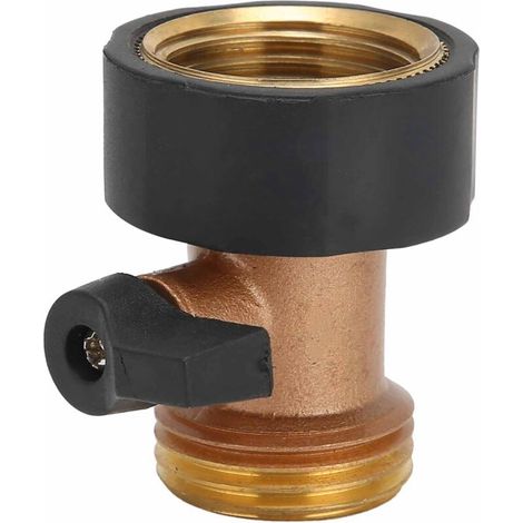 Adaptateur Vanne À Boisseau Sphérique - Filetage Femelle G3/4 - Pour Raccordement Tuyau D'arrosage - Cuivre - 1 Pièce (1/5)