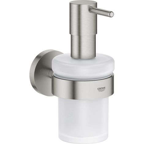 Grohe QuickFix Start - Dispenser di sapone liquido con supporto, vetro/supersteel 41195DC0 (1/2)