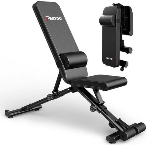Fitnessbank - PASYOU - PA500 - Klappbar - Verstellbar (7 Positionen) - Belastung 400 kg