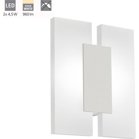 Plafoniera Minimal Metrass 2 Alluminio Nichel Satinato 2 Luci Led Integrato 4,5W (1/4)