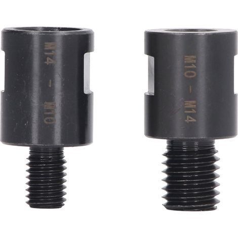 2 adaptateurs de forets filetés M10 vers M14 et adaptateur d'arbre fileté M10 vers M14 pour meuleuse d'angle