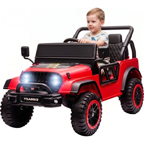 AIYAPLAY Macchina Elettrica per Bambini 3+ Anni con Telecomando, Rosso (1/5)