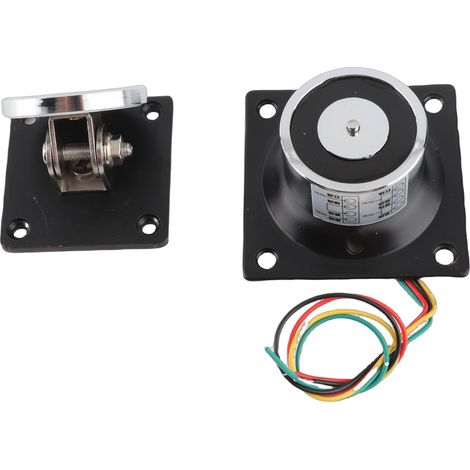 Ortviai Serrure de porte électromagnétique 12V-24V 60kg maintien fort pour porte bois/fer porte feu