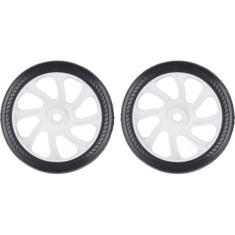 Decdeal Roue de compresseur d'air ABS et caoutchouc, 2 pièces, remplacement universel
