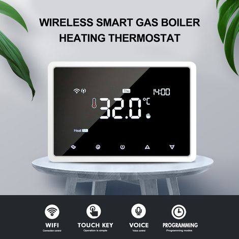 Eosnow WiFi Smart Thermostat programmierbar mit HF -Empfänger Tabletop Wandmontierstil App Control Voice Gas Kessel Erwärmungstemperaturregler