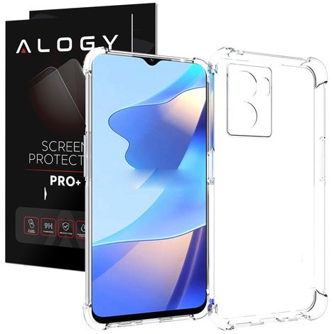 Coque blindée antichoc Alogy pour Oppo A57 5G 2022, transparente avec verre. (1/5)