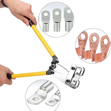 Pince crimpeuse manuelle JY-0650 acier 45 pour câble cosse ouverte 6-50mm² (1/5)