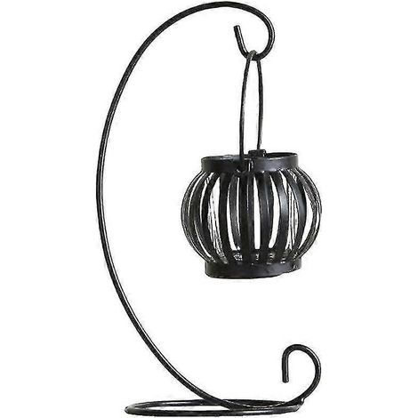 Candelabro de hierro estilo retro europeo, farol colgante con forma de calabaza, decoración para bodas de Halloween y fiestas.