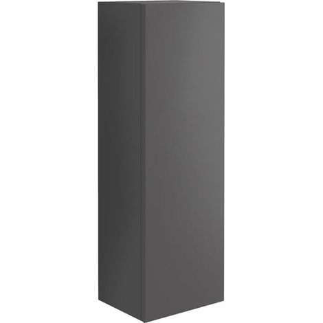 Orbit Illumo Wall Hung Tall Boy Storage Unit 300mm Wide - Matt Grey (1/3)