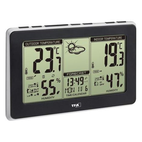 ESTACION METEOROLOGICA DIGITAL SENSOR TERMO-HIGRO NEGRO - 35.1151.01