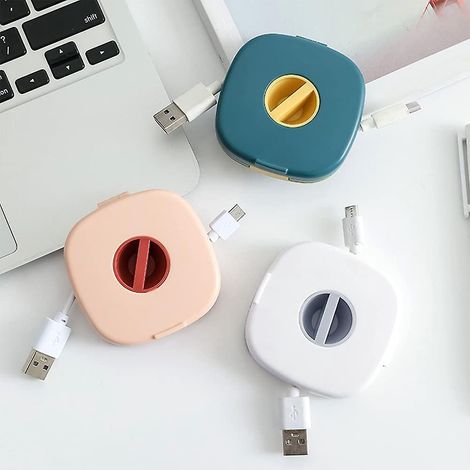 3 Pack Cable Organizer, Empty, Expandable, Compact And Versatile, For Usb Cables, Charging Cables, Small Accessories (3 Pieces Square) (1/5)