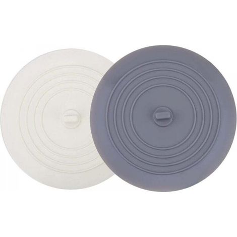 Lot de 2 bouchons d'évacuation en silicone pour cuisine, salle de bain, 15,2 cm (1/5)
