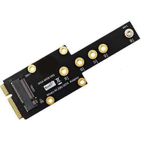 Carte adaptatrice SSD MSATA vers NGFF KEY B, module M.2 KEY BL vers MINI PCIE -- (1/5)