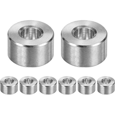 8PCS M6 304 Rondelles Espaceurs 6mm ID x 14mm OD x 8mm l Argent (1/5)