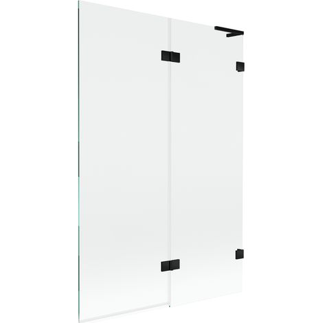 Paroi de baignoire Mexen Lunar L à 2 volets droite 120 x 150 cm, transparent, noir - 897L-120-100-70-00-P (1/5)