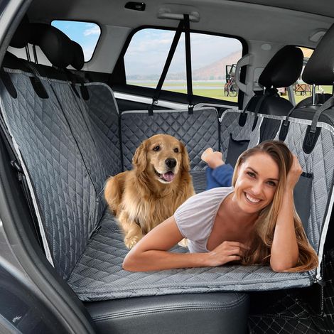 Extension de Housse de siège arrière pour Chien, hamac de Voyage imperméable, Facile à Nettoyer pour Voiture, SUV, Camion (Gris) (1/5)