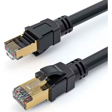 20M Câble Ethernet Cat 8,,Câble Ethernet LAN RJ45 Cordon de Brassage Internet 40Gbps 2000MHz pour