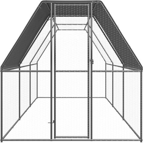 Maison Exclusive - Pollaio da Esterno 2x6x2 m in Acciaio Zincato