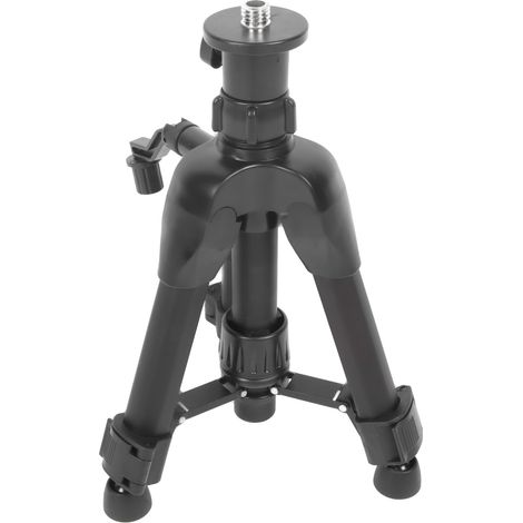 Trépied télescopique de 0,45 m en alliage d'aluminium épais avec stabilisateur à 3 points et bulle de niveau (1/5)