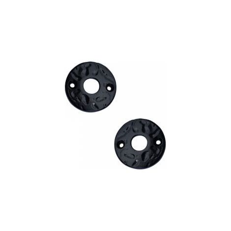 Quincadeco – Rosace pour porte alu noir 52mm – Finition epoxy – Trou de poignée diamètre 17mm – Fabrication européenne