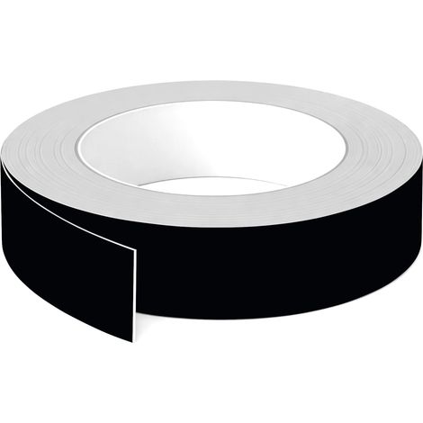 1x Bande de chant ABS sans colle 43 mm x 5 m épaisseur 0,8 mm facile à appliquer bricolage étagère meuble panneau plan de travail bois stratifié, Reflet noir (1/3)