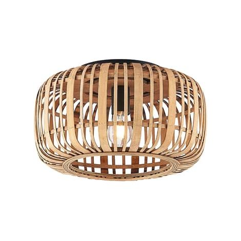 [NEUWERTIG] B-Ware Lindby Canyana Deckenlampe Deckenlampe Lampe Leuchte Rund Rattan Natur E27 60 W