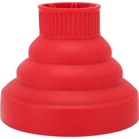Difusor universal plegable, portátil y apto para viajes para secador de pelo, color rojo.