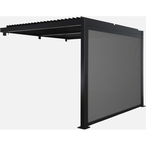 Pérgola bioclimática de aluminio adosada 3x3m + 1 toldo 3m (1/5)