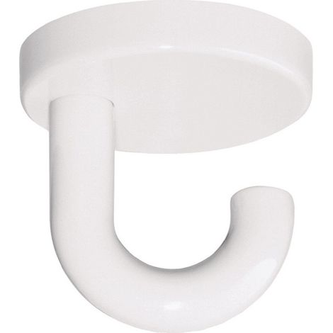 Gancio singolo 477.90.015 sottotesta altezza 50mm PA 99 bianco puro H.50mm D.50mm HEWI
