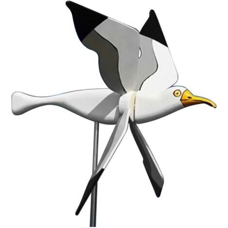 Mouette Moulin à vent New Flying Seagull Windmill Garden Spinner – Moulin à vent pneumatique Top Flying Bird Series pour forêt pelouse (1/5)