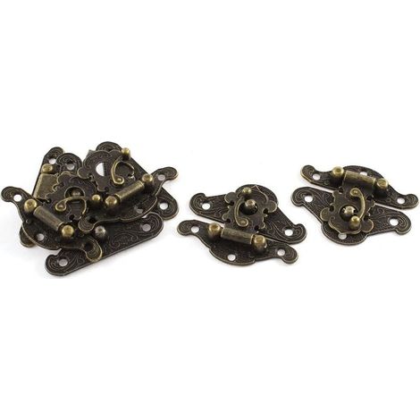 Boîte tonnes en Bronze Style rétro, 5 pièces, 50mm x 40mm, (1/4)