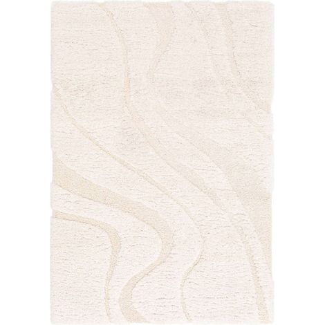 VIVARAISE - Tapis d'appoint Alivio Neige en polyester recyclé - 200 x 290 cm (1/5)