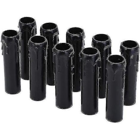 10 cache-gouttes vintage en plastique pour tubes de bougies de 30 x 100 mm, pour lustres, appliques murales et suspensions. (1/5)
