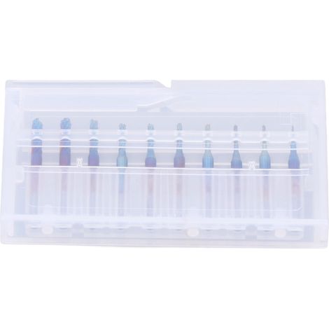 Lot de 10 fraises PCB CNC, embouts rotatifs en carbure, queue de 1/8 pouce, revêtement bleu, diamètre 0,8-3,175 mm (1/5)
