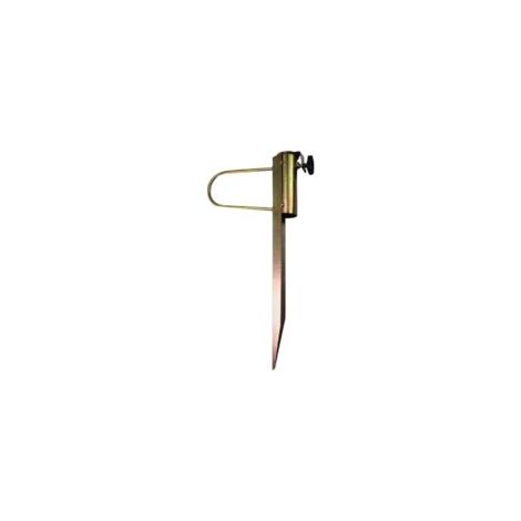 Pied de parasol de plage, support en métal robuste, insert au sol, mât de drapeau, support de sable/herbe, piquet d'ancrage pour parasol de terrasse, mât de drapeau, canne à pêche (1/4)