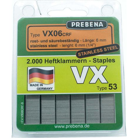 Prebena Heftklammern im Blister VX06CNK-B P = 2000 Stck. (1/2)