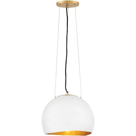 Nula Lisa McDennon di Hinkley 1 Luce Pendente Shell Bianco, Luxe Gold (1/4)