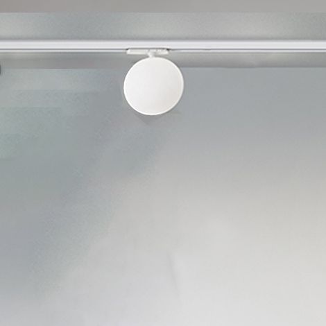 Plafoniera Sfera Per Binario Metallo Bianco Acrilico Led 24W 3000K (1/2)