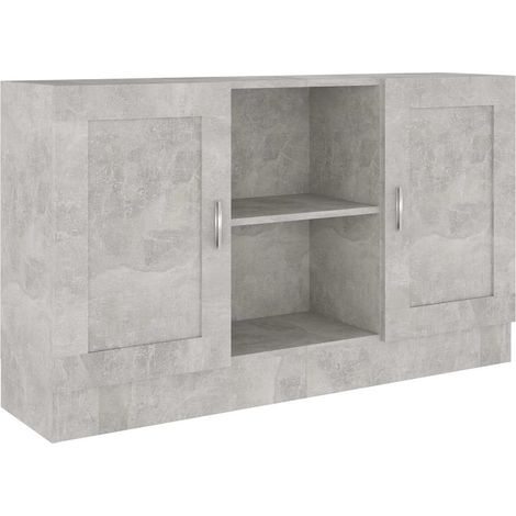 Sideboard/Anrichte/Buffet Betongrau 120x30,5x70 cm Holzwerkstoff LXWW671582 (1/5)