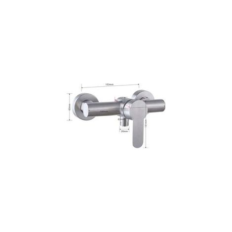 Robinet de douche mural en acier inoxydable - Mitigeur de douche - Contr么le manuel - Robinet de salle de bain pour eau froide et chaude (1/3)