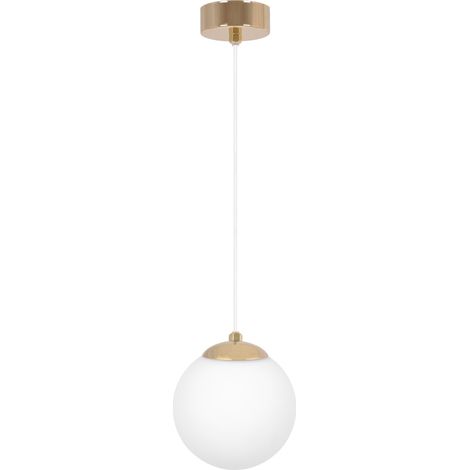Suspension minimaliste dorée globe verre E14 Kaja REA (1/5)