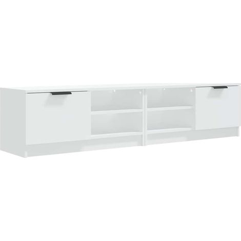 vidaXL Mueble para TV 2 pzas madera contrachapada blanco 80x35x36,5 cm (1/2)