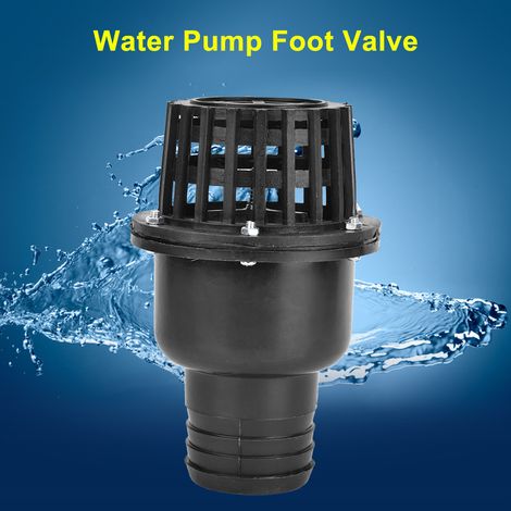 Valve de pied clapet anti-retour plat basse pression PVC noir pour machine à fluide 2.5in (1/5)