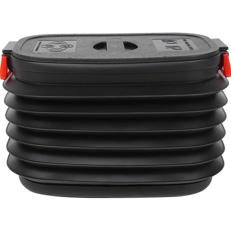 Seau télescopique pour barbecue de 37 L avec couvercle, seau de rangement pliable, livraison hors format. (1/5)