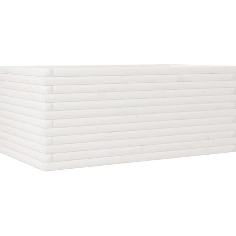 Maison Exclusive - Pflanzkübel Weiß 110x60x46 cm Massivholz Kiefe